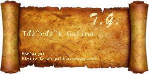 Török Galina névjegykártya