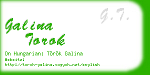 galina torok business card