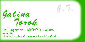 galina torok business card